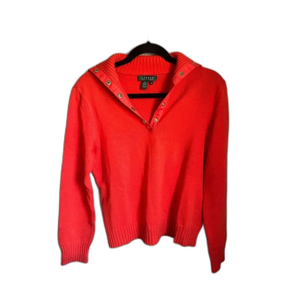 Ralph Lauren Red V-Neck Sweater